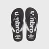 Umbro Mens Big Emboss Thong Sandals Black