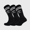 Umbro 3 Pack Stripe Crew Socks Black