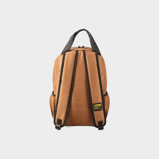 Code Jacquard Strap Backpack Brown