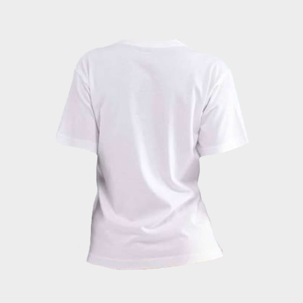 Adidas Womens Softs Tee White - Back view of the soft cotton tee in white.