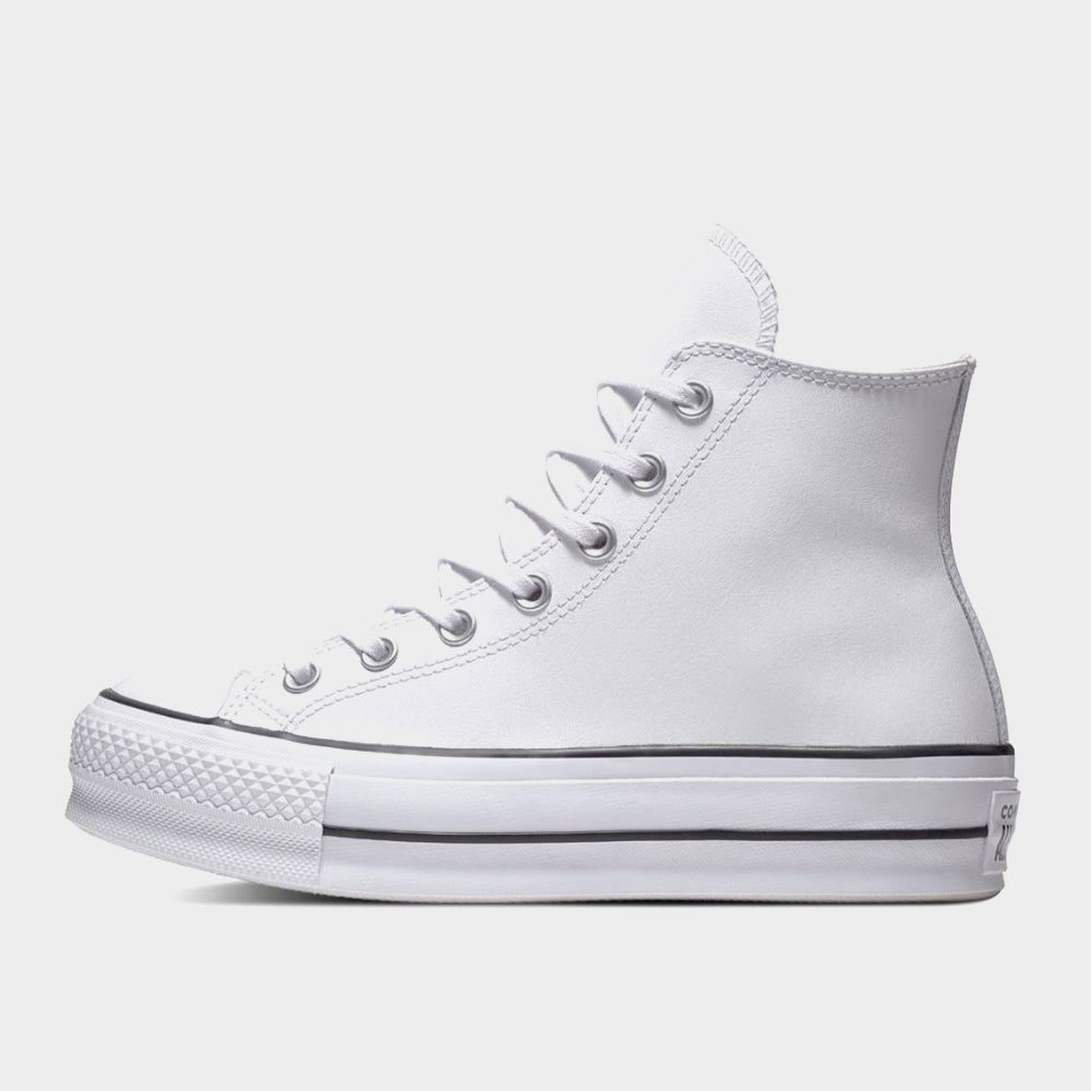 Converse Womens All Star Leather Platform High Top Sneakers White