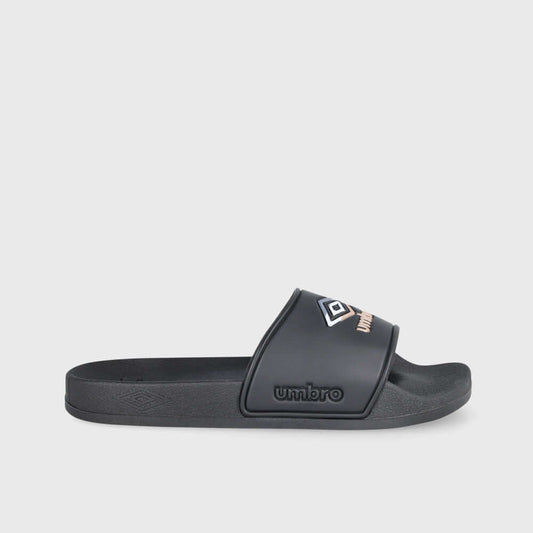 Umbro Mens Triple Logo Slides Black