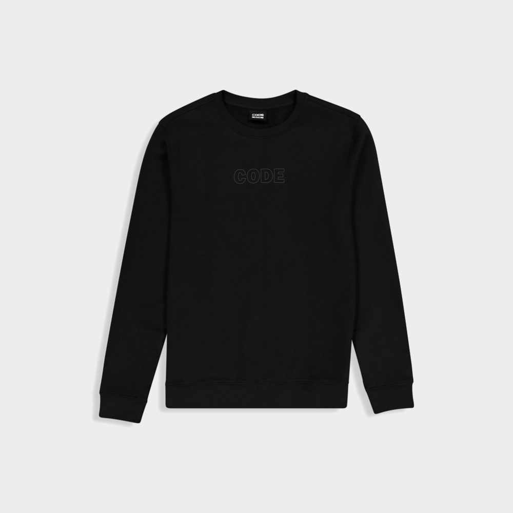 Code Mens Crew Sweat Top Black