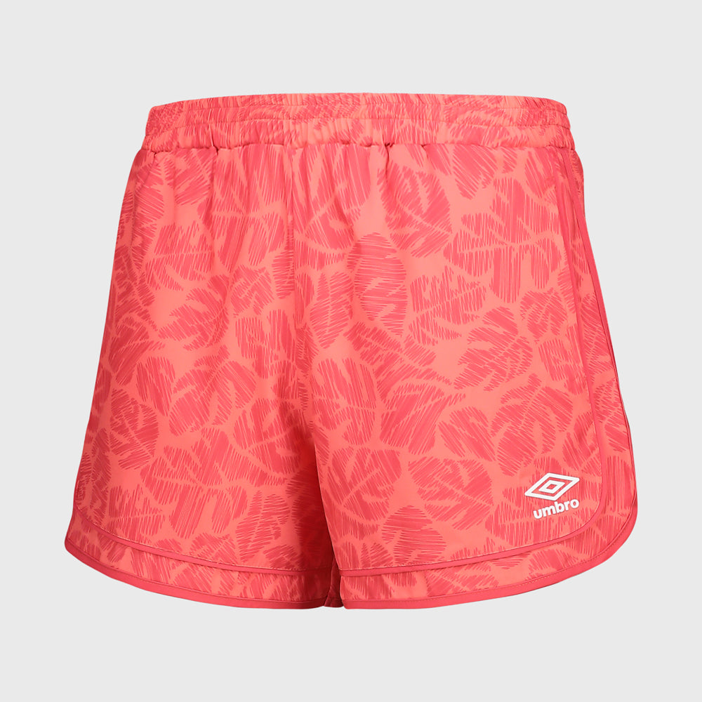 Umbro Womens Ella All Over Print Split Shorts Pink