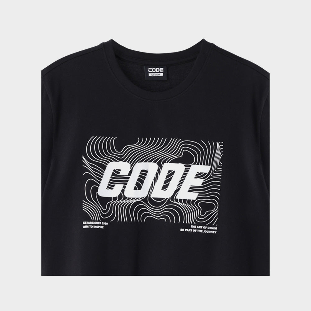Code Mens Fine Line Glossy Tee Black