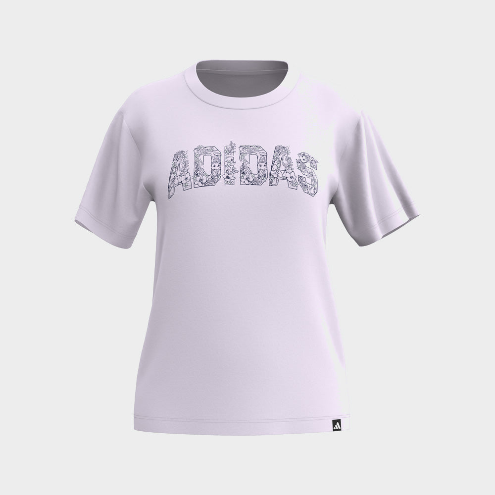 Adidas Womens Tech Illustrate Graphic Tee Purple