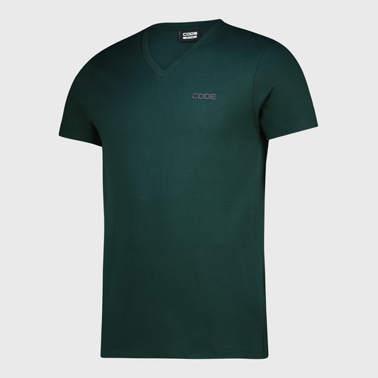 Code Mens V-Neck Tee Green