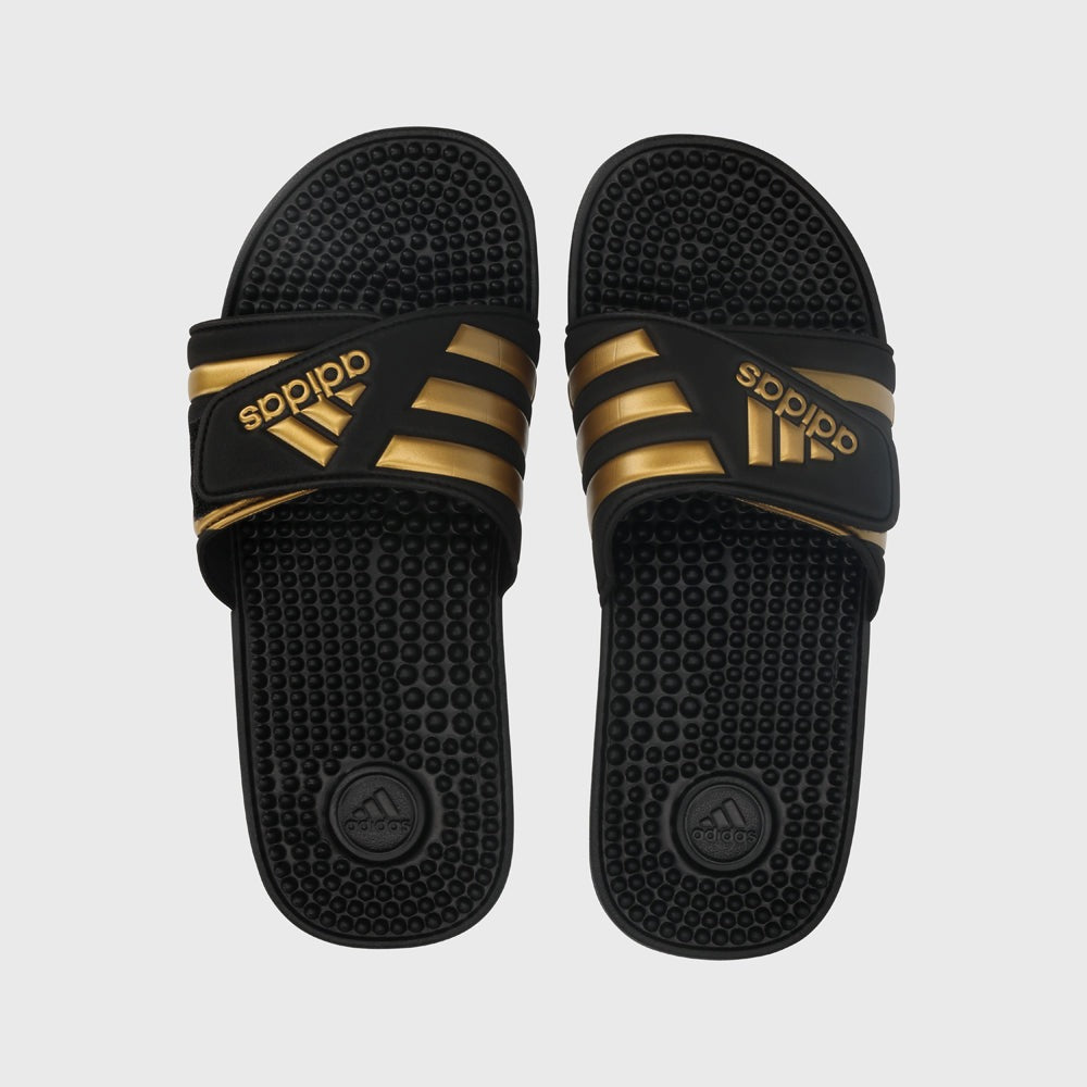 Adidas Men s Unisex Adissage Slides Gold Black Sandals