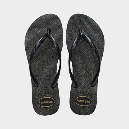 Havaianas Womens Slim Thong Sandals Black