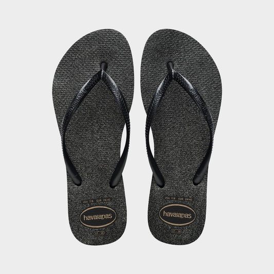 Havaianas Womens Slim Thong Sandals Black