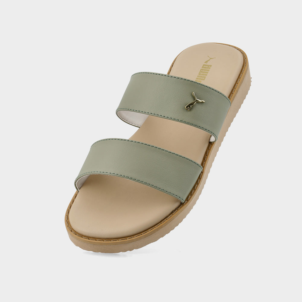 Puma Womens Gracecat Double Strap Sandals Green