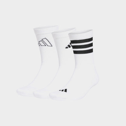 Adidas 3 Pack Logo 3 Pack Socks White