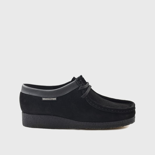 GRASSHOPPER MENS Suede SofTee Moccasins BLACK