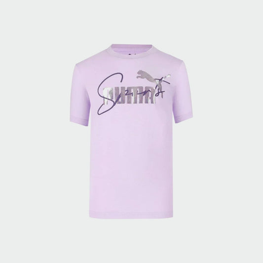 Puma Womens Graphic Logo Tee Purple