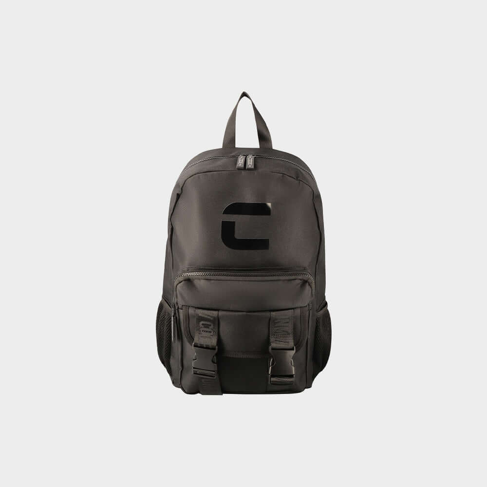 Code Front Buckle Backpack Black