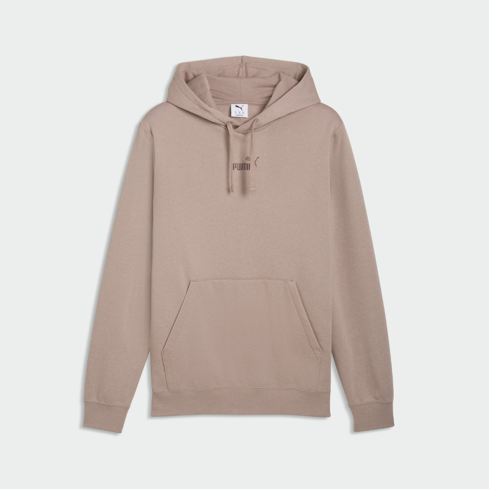 Puma Mens Essential Small No.1 Logo Centered Hoodie Brown