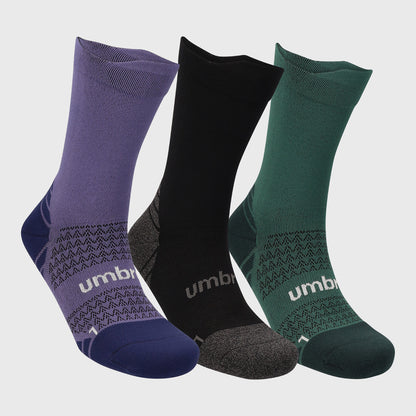 UMBRO Running Crew socks pack of 3 GREEN