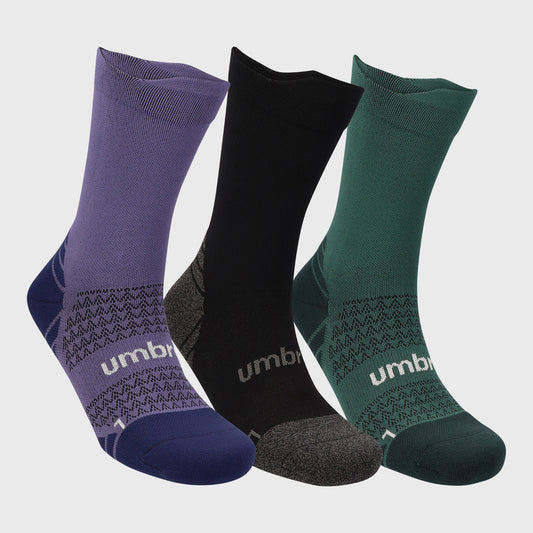 UMBRO Running Crew socks pack of 3 GREEN