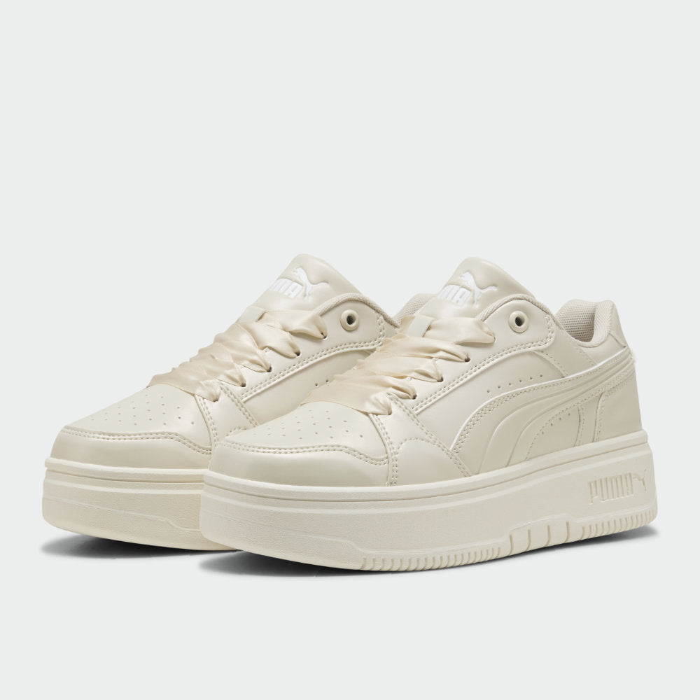 Puma Womens Rebound Femme Low Perla Sneakers Beige