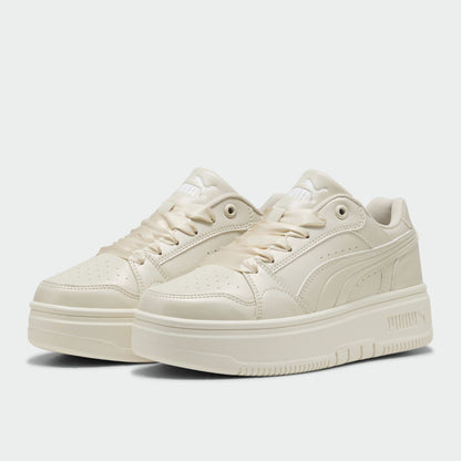 Puma Womens Rebound Femme Low Perla Sneakers Beige
