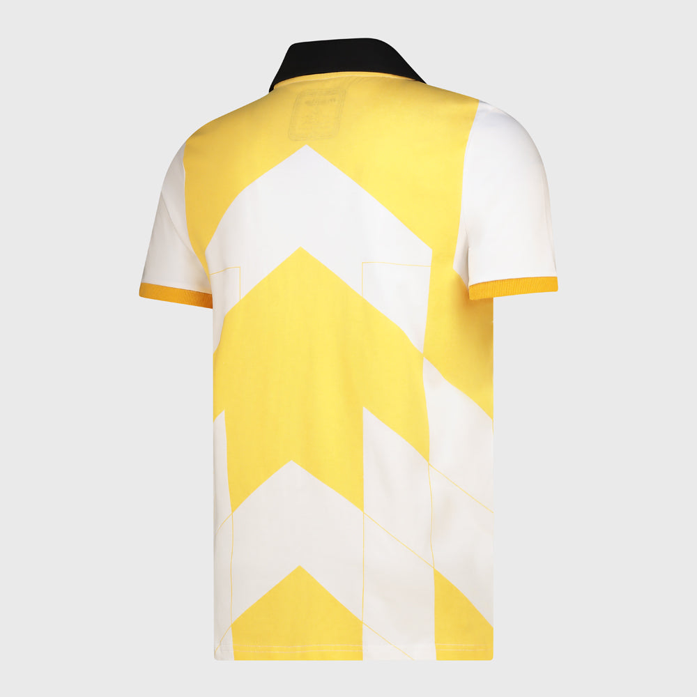 Majita Mens Makarapa Collared V-neck Tee Yellow