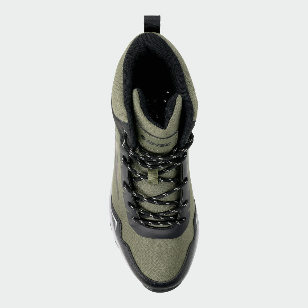 Hi-Tec Mens Voyager Mid Outdoor Shoes Olive
