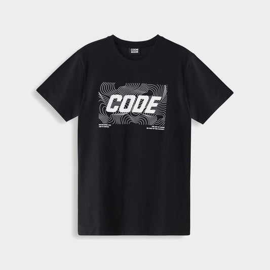 Code Mens Fine Line Glossy Tee Black