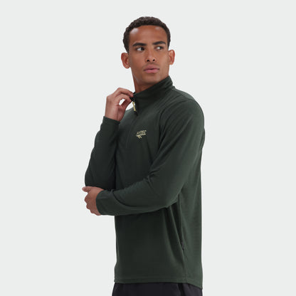 Hi-Tec Mens Mens Tech Quarter Zip Green