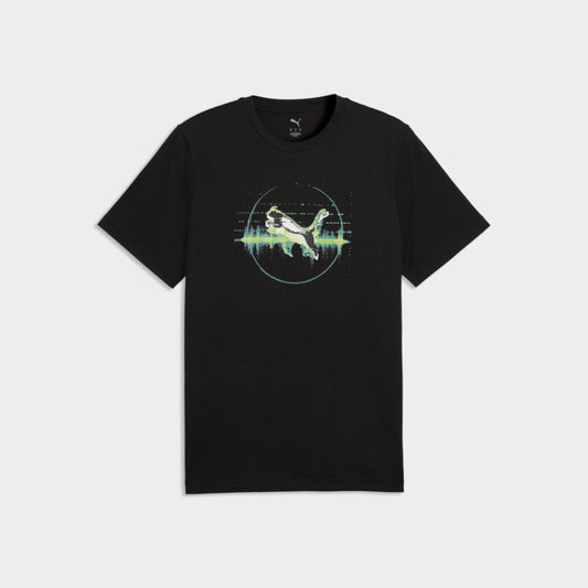 Puma Mens Graphics Digital Tee Black