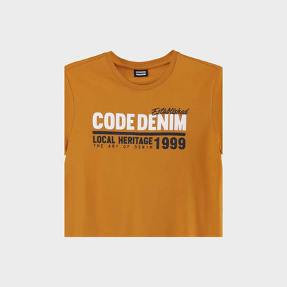 CODE MENS Above The Line Graphic Tee Yellow