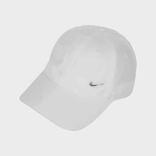 Nike Dri Fit Club Metal Swoosh Peak Cap White