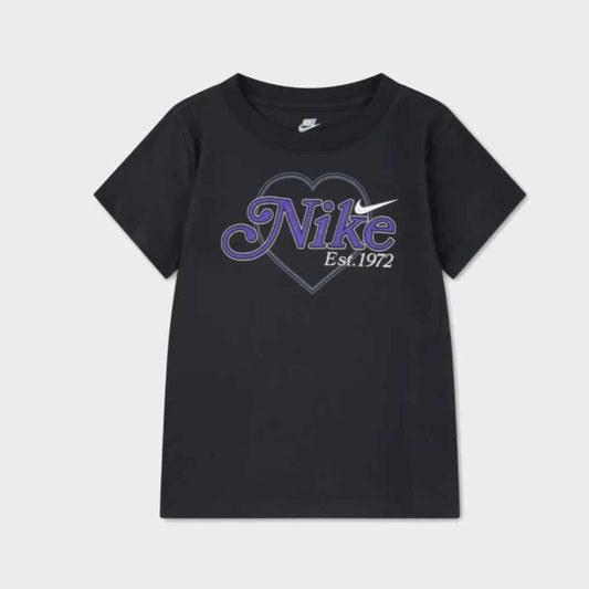 Nike Girls Varsity Prep Heart Tee Black