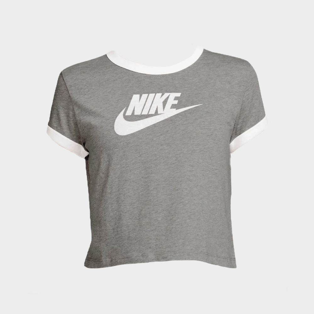 Nike Womens Ringer Vintage Run Tee Grey