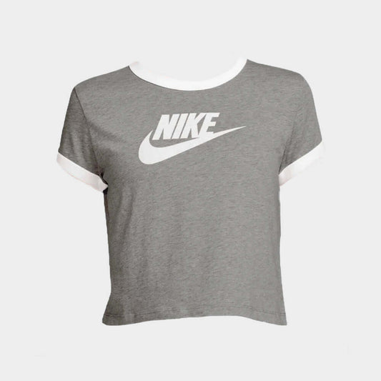 Nike Womens Ringer Vintage Run Tee Grey