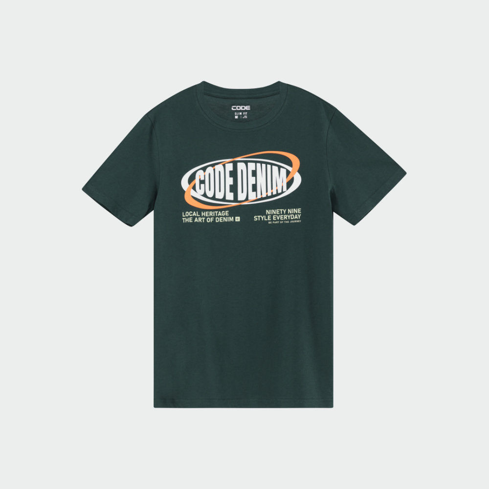 Code Mens Bold Oval Graphic Tee Green