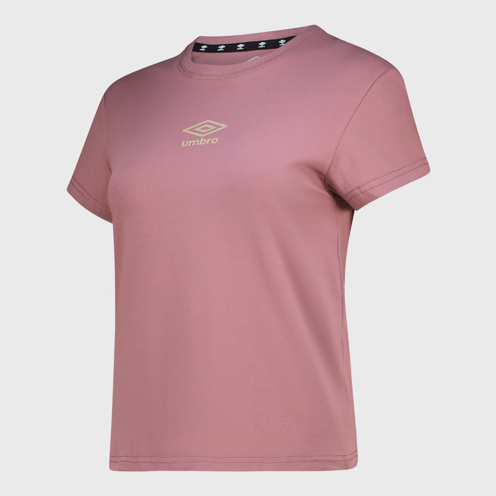 Umbro Womens Ideal Fitted Tee Pink