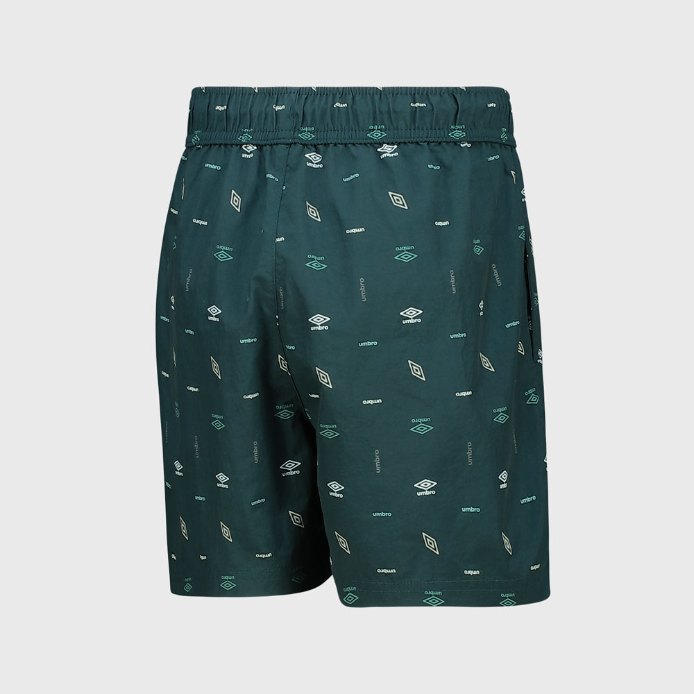 Umbro Youth Eli All Over Print Shorts Green