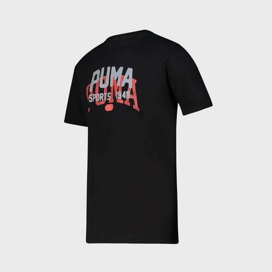 Puma Youth Graphic Varsity Tee Black