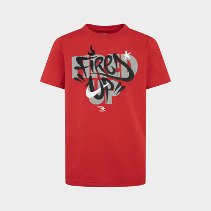 NIKE MENS Fired Up Graffiti Tee RED