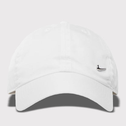 NIKE Heritage 86 Metal Swoosh Sport Cap WHITE