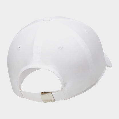 NIKE Heritage 86 Metal Swoosh Sport Cap WHITE