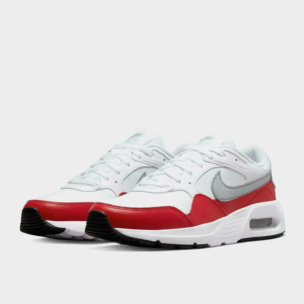 Nike Mens Air Max Sc Sneaker White Red 170834 White Tekkie Town