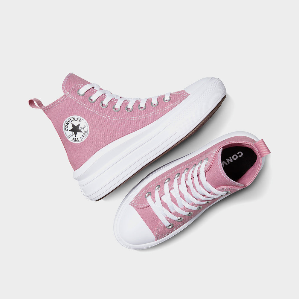 Converse Youth All Star Move Platform High Top Sneakers Pink
