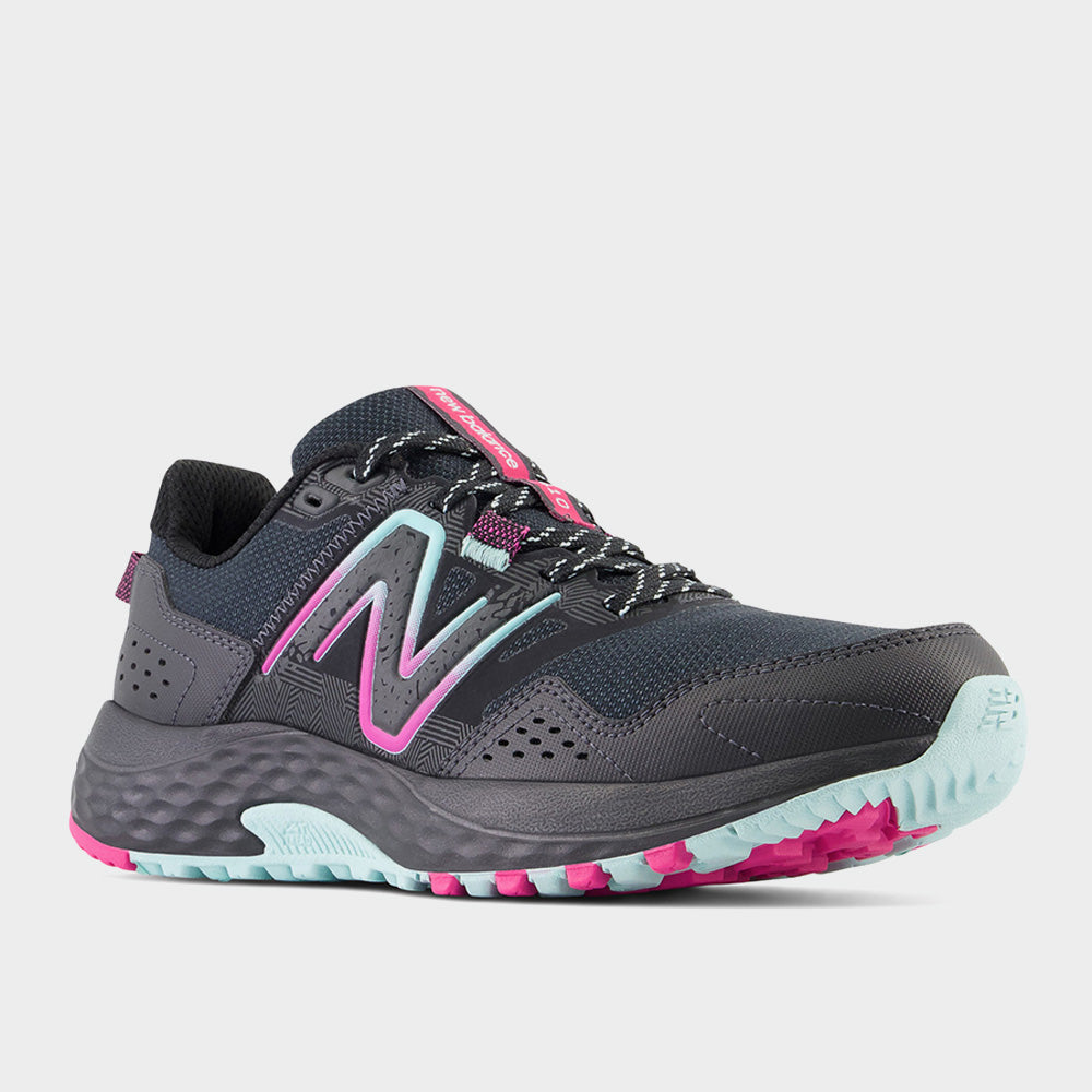 New Balance Women s 410 V8 Trail Running Black pink 173620 Black