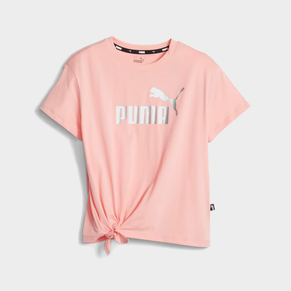 Yth Ess+ Logo Knotted Tee G _ 173781 _ Pink