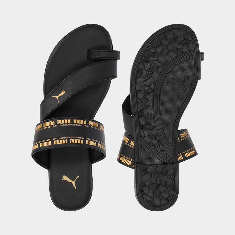 Puma sandals men sales gold