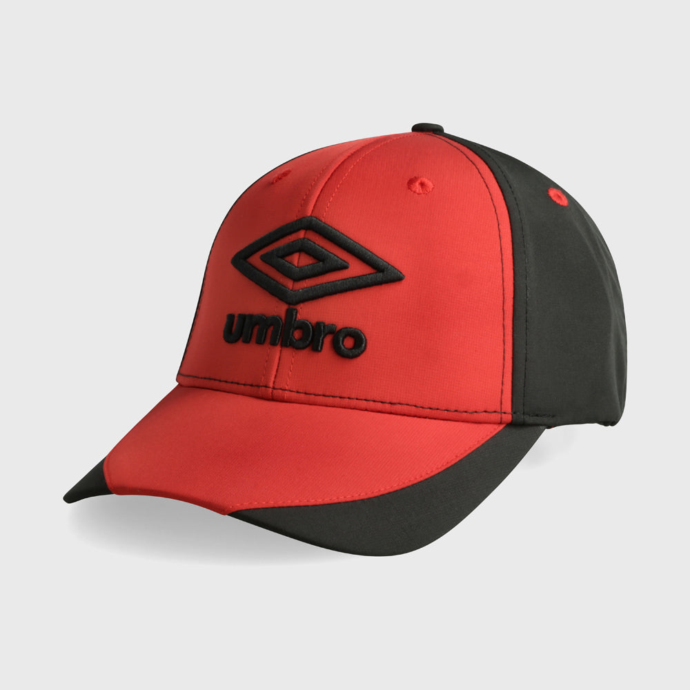 Umbro Unisex Spectator Peak Cap Red/Black _ 180426 _ Red