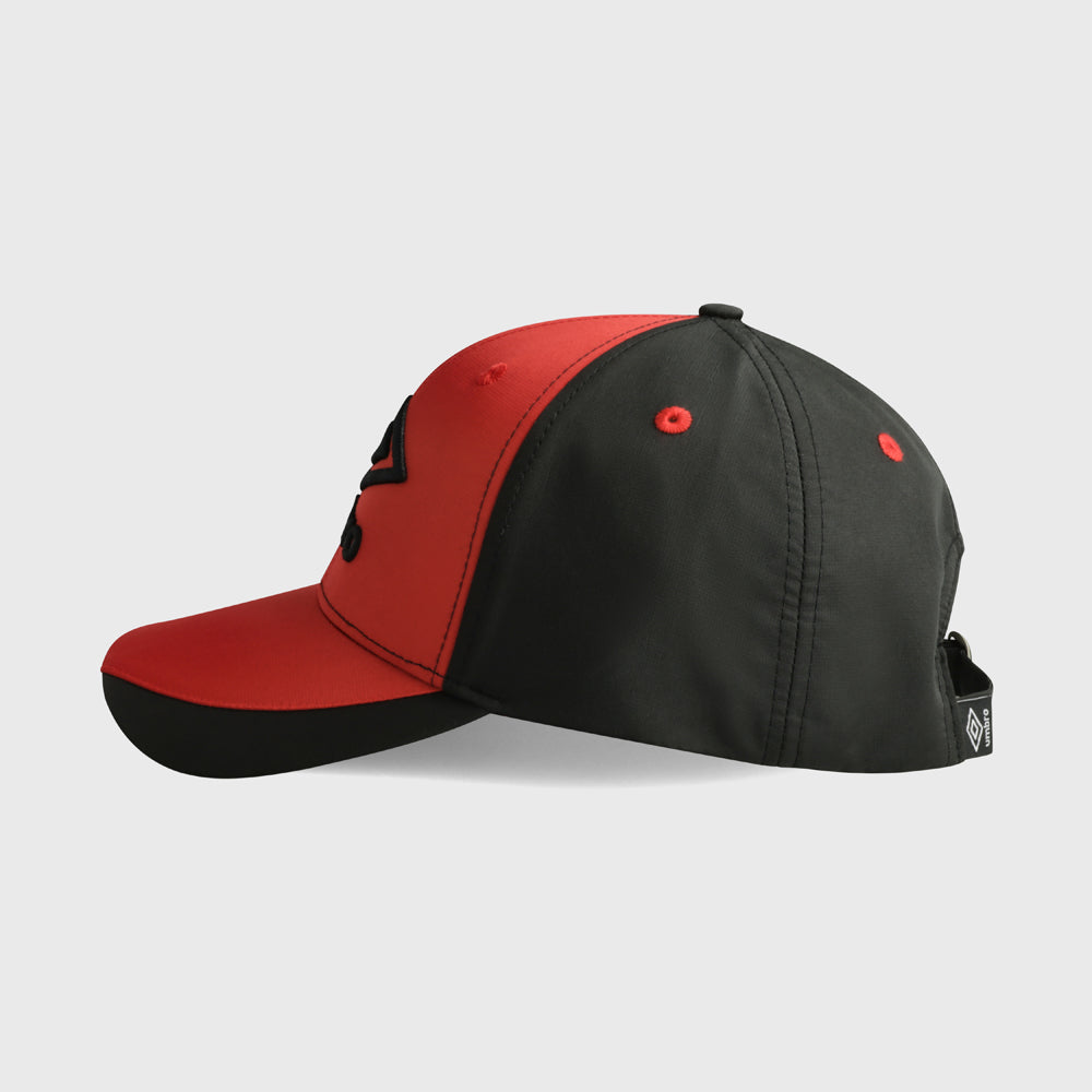 Umbro Unisex Spectator Peak Cap Red/Black _ 180426 _ Red