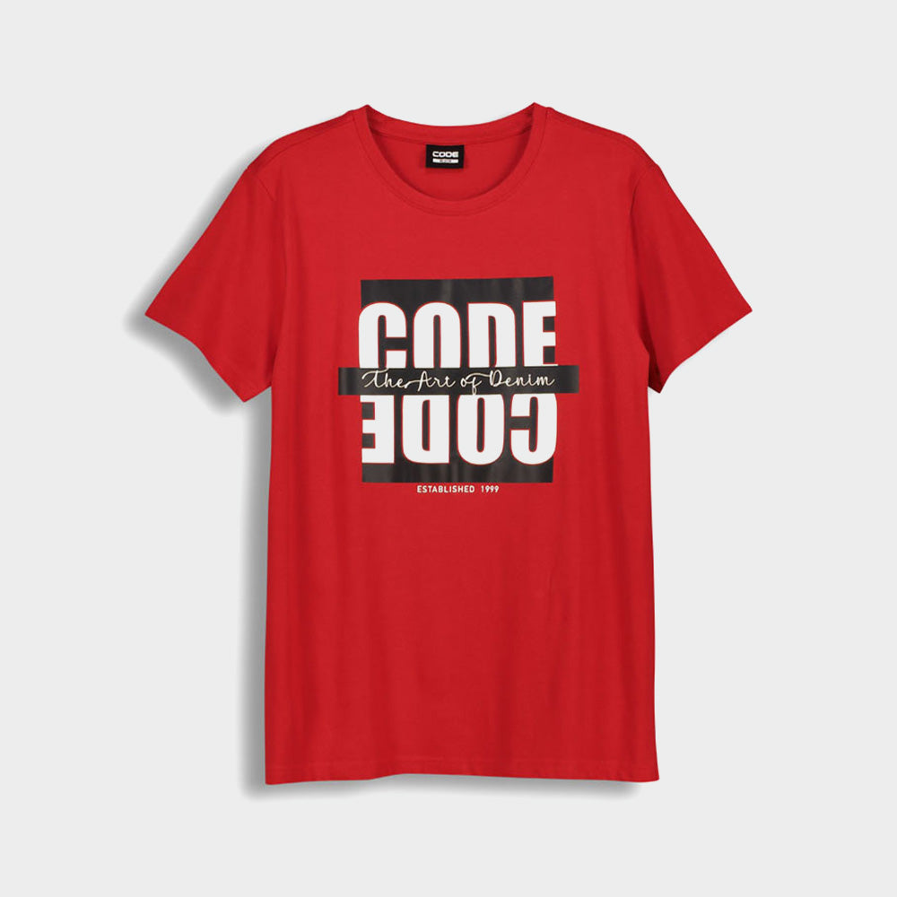 Code Mens Mirror Graphic Tee Red _ 180692 _ Red