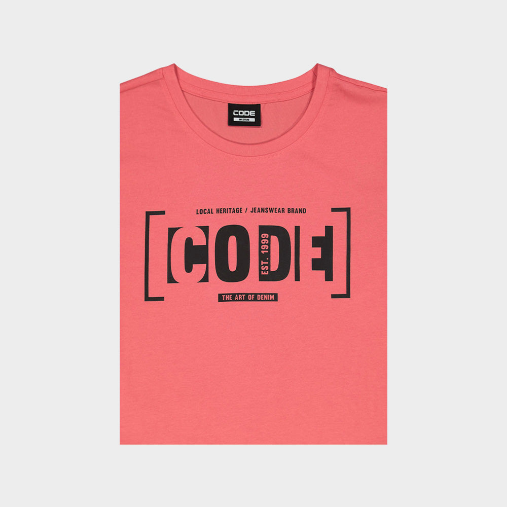 Code Mens Fineline Graphic Tee Orange/Black _ 180695 _ Orange